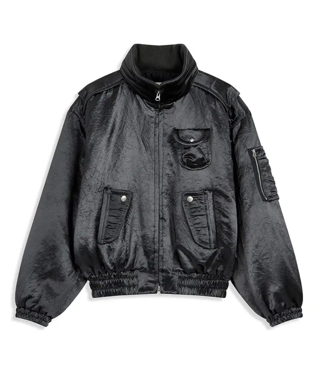 open yy オープンワイワイ サテン カーゴ ブルゾン チャコール S