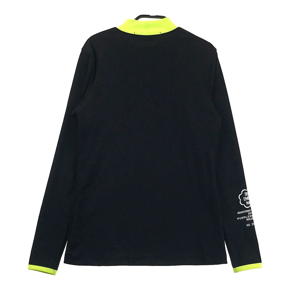 サイズ S DECEMBERMAY ディセンバーメイ モックネック 長袖Tシャツ プリント ブラック系 240101545781 ゴルフウェア レディース ストスト