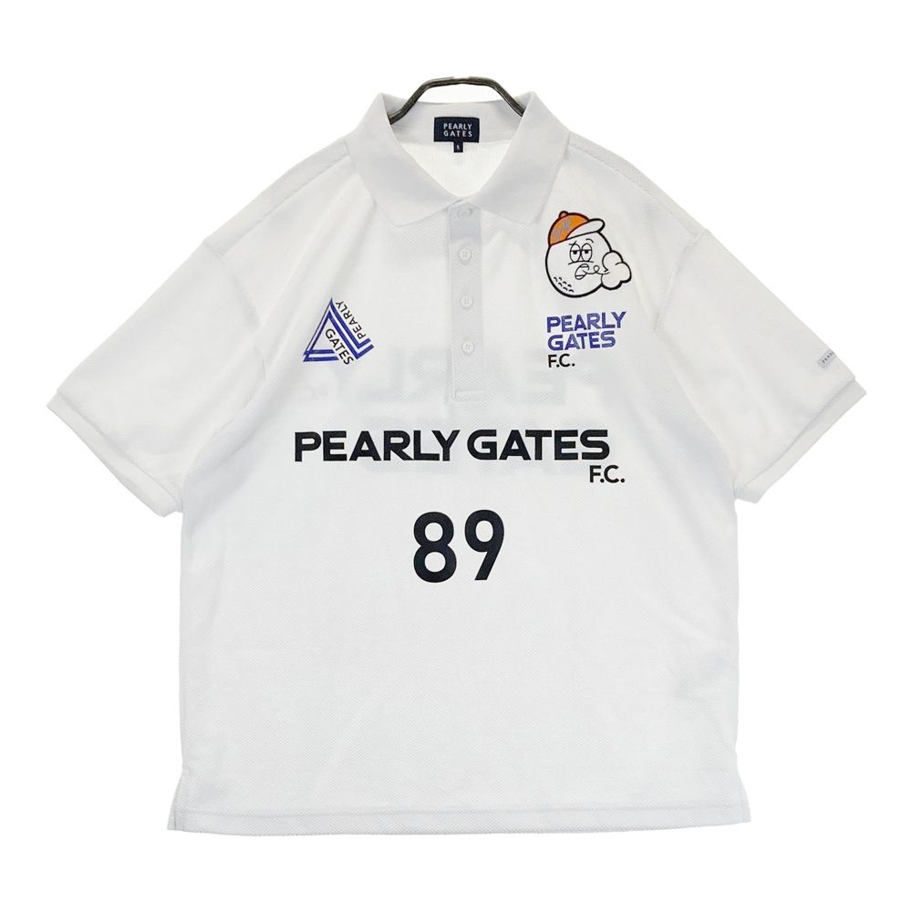サイズ 5 PEARLY GATES パーリーゲイツ モデル 半袖ポロシャツ ホワイト系 240101546487 ゴルフウェア メンズ ストスト