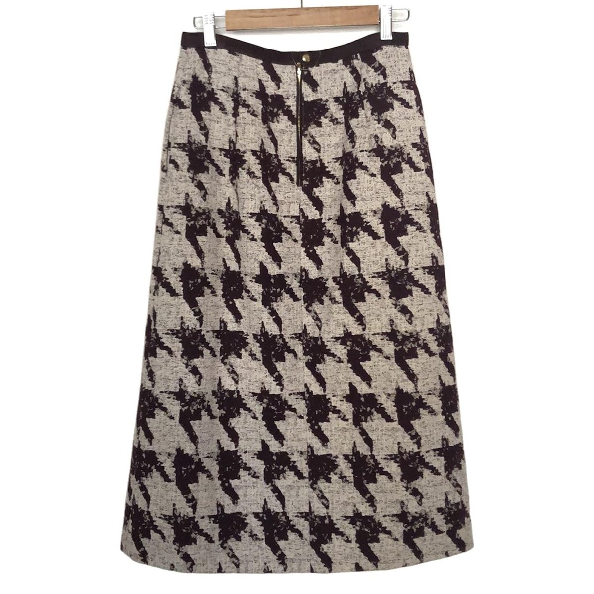 Drawer ドゥロワー ロングスカート サイズ38 M レディース - ベージュ×ボルドー プリーツ