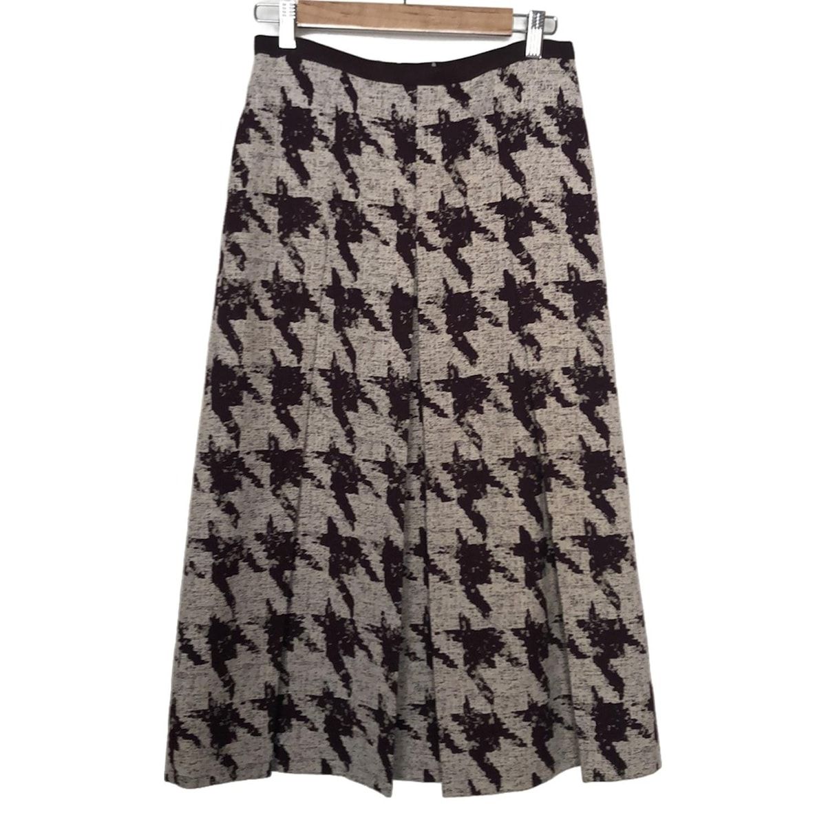 Drawer ドゥロワー ロングスカート サイズ38 M レディース - ベージュ×ボルドー プリーツ