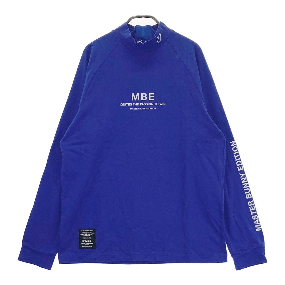 サイズ 6 MASTER BUNNY EDITION マスターバニーエディション モデル ハイネック 長袖Tシャツ ブルー系 240101546887 ゴルフウェア メンズ ストスト