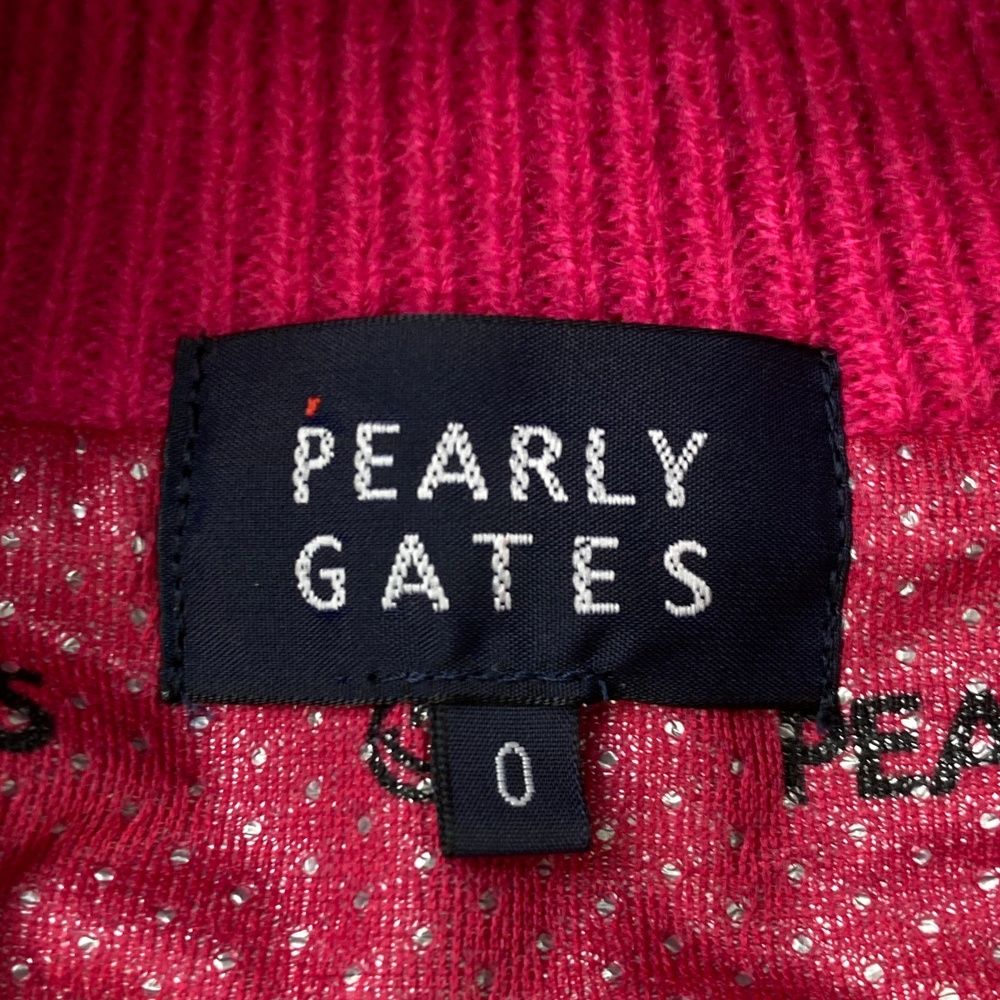 サイズ 0 PEARLY GATES パーリーゲイツ 長袖 ニット ジップジャケット 裏地付 ピンク系 240101548875 ゴルフウェア レディース ストスト LLC-HASEGAWATOSO_COM