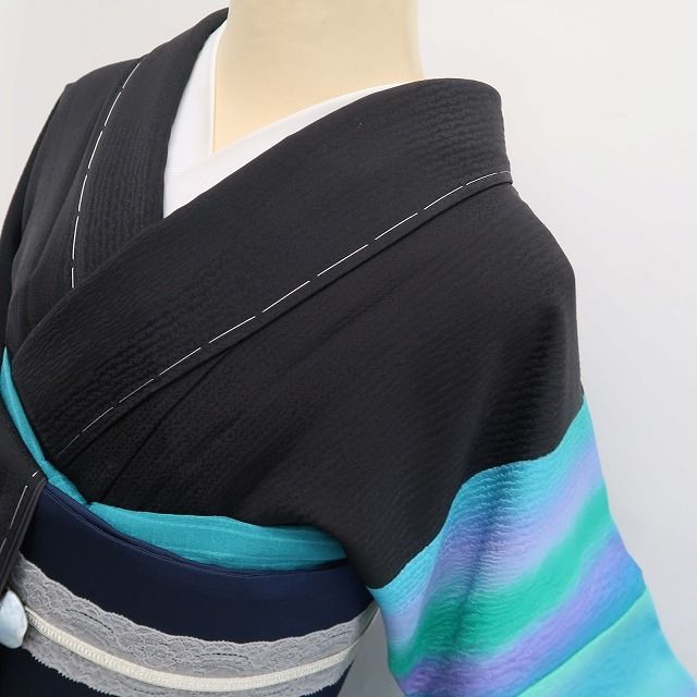 正絹 仕付け糸付