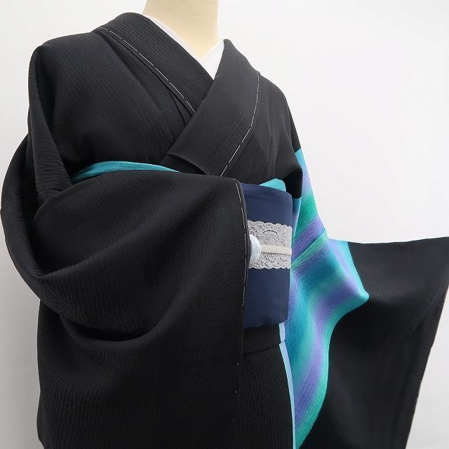 正絹 仕付け糸付