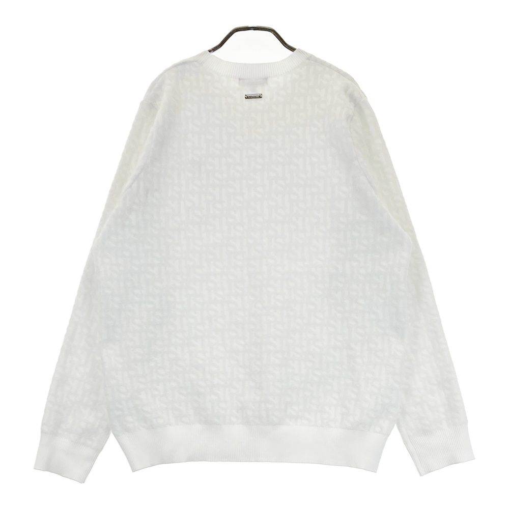 サイズ LL ST ANDREWS セントアンドリュース モデル ニットセーター ロゴ総柄 ホワイト系 240101549262 ゴルフウェア メンズ ストスト
