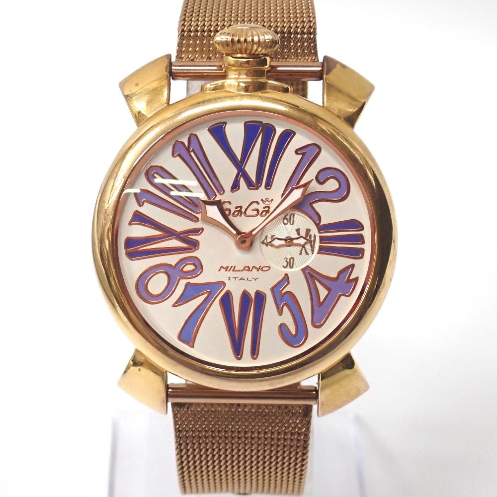 Ft6328112 ガガ ミラノ 腕時計 マヌアーレ46 5081.3 ゴールド メンズ Gaga Milano