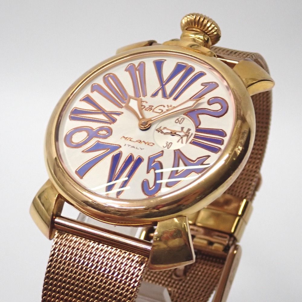 Ft 6328112 ガガ ミラノ 腕時計 マヌアーレ46 5081 3 ゴールド メンズ Gaga Milano