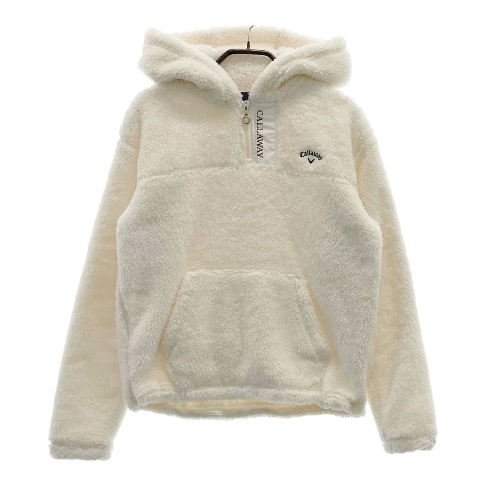 サイズ S CALLAWAY キャロウェイ ボア ハーフジップパーカー ホワイト系 240101346185 ゴルフウェア レディース ストスト