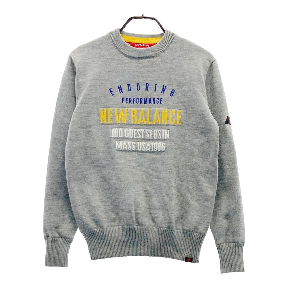 サイズ 4 BALANCE GOLF ニュー ンス 裏地付 ウール混 ニットセーター グレー系 ゴルフウェア メンズ ストスト