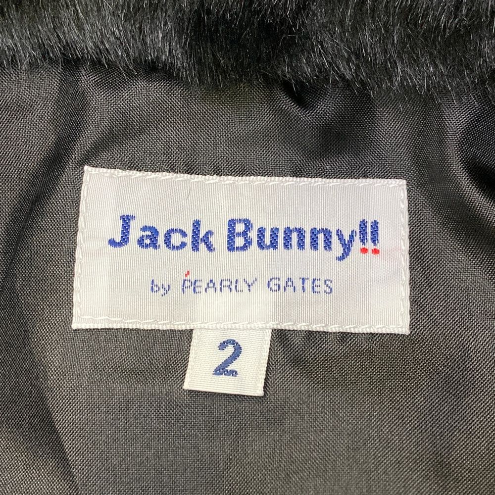 サイズ 2 JACK BUNNY ジャックバニー 長袖 ファーブルゾン ジャケット ボーダー柄 ブラック系 240101397998 ゴルフウェア レディース ストスト LLC-HASEGAWATOSO_COM