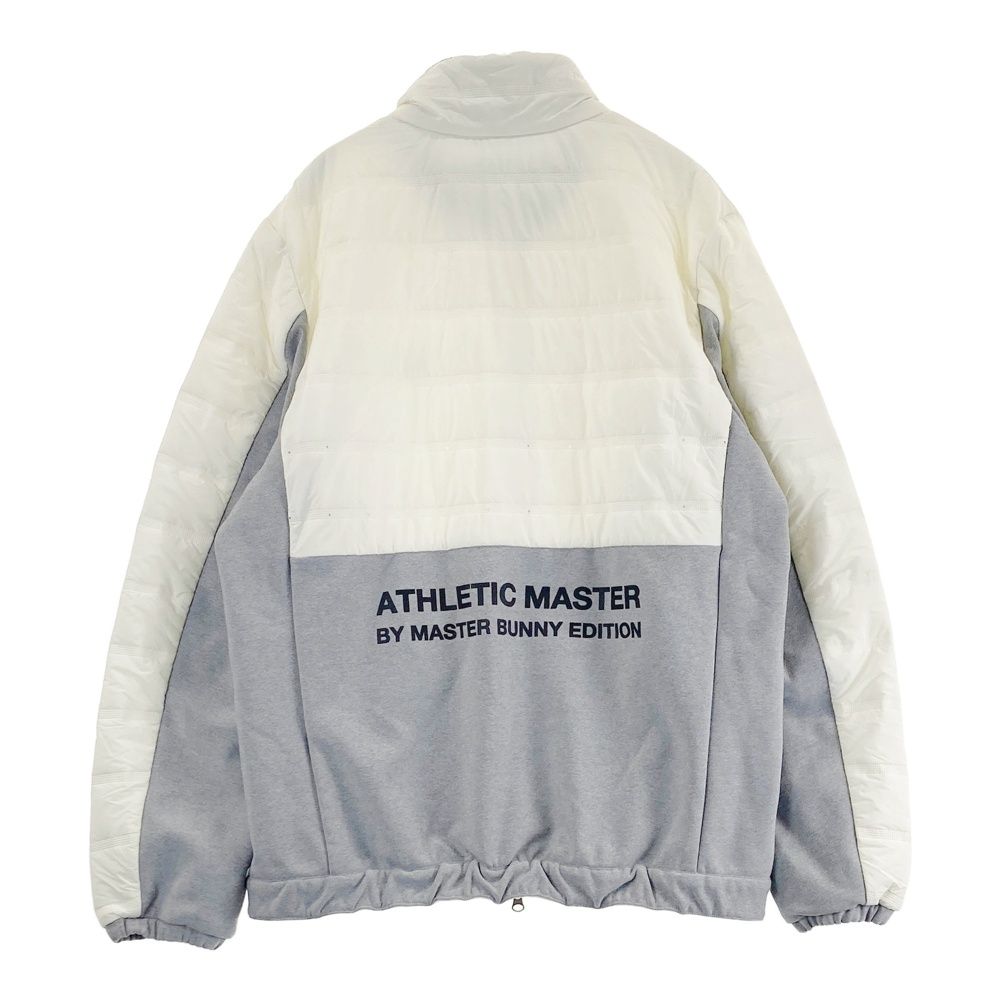 サイズ 7 MASTER BUNNY EDITION マスターバニーエディション 裏起毛中綿ジップジャケット 切替 ボーダー柄 ホワイト系 240101398306 ゴルフウェア メンズ ストスト