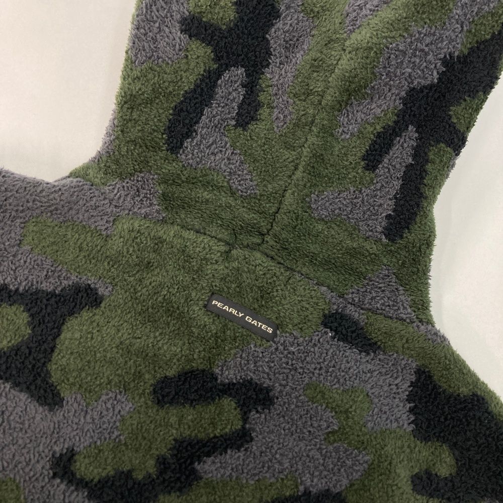 パーリーゲイツ レディース ゴルフ カモフラ ジャケット パーカー PEARLY GATES パーリーゲイツ ジップパーカー カーキ×白 カモフラ 迷彩