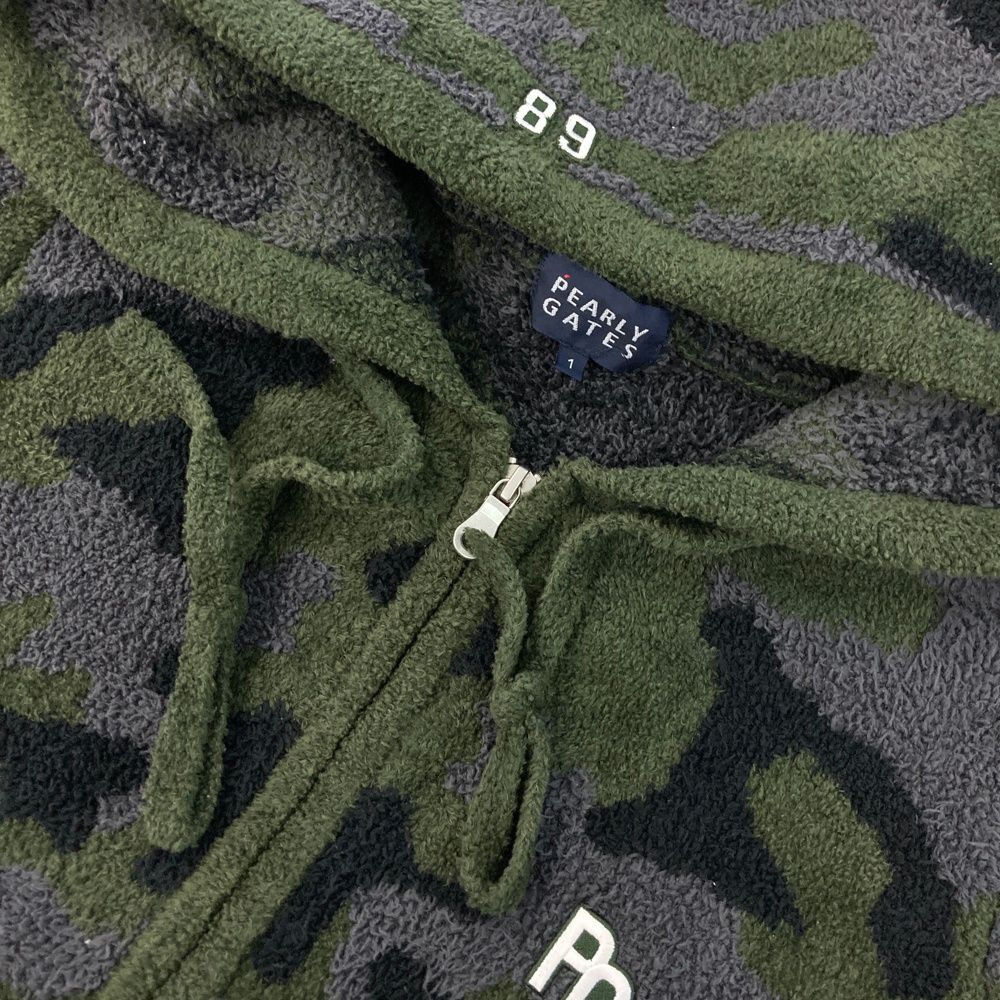 サイズ：1 PEARLY GATES パーリーゲイツ ボア ジップパーカー 迷彩