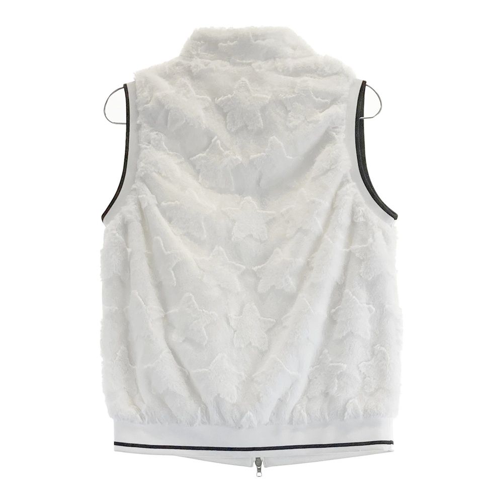 サイズ：L CALLAWAY キャロウェイ ボア ジップベスト ホワイト系