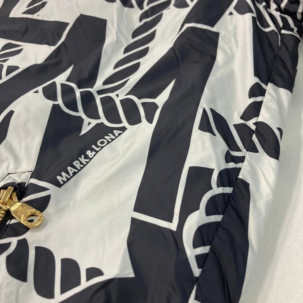 サイズ 48 MARK-LONA マークアンドロナ 中綿 ジップジャケット ロゴ 総柄 ホワイト系 240101413487 ゴルフウェア メンズ ストスト LLC-HASEGAWATOSO_COM
