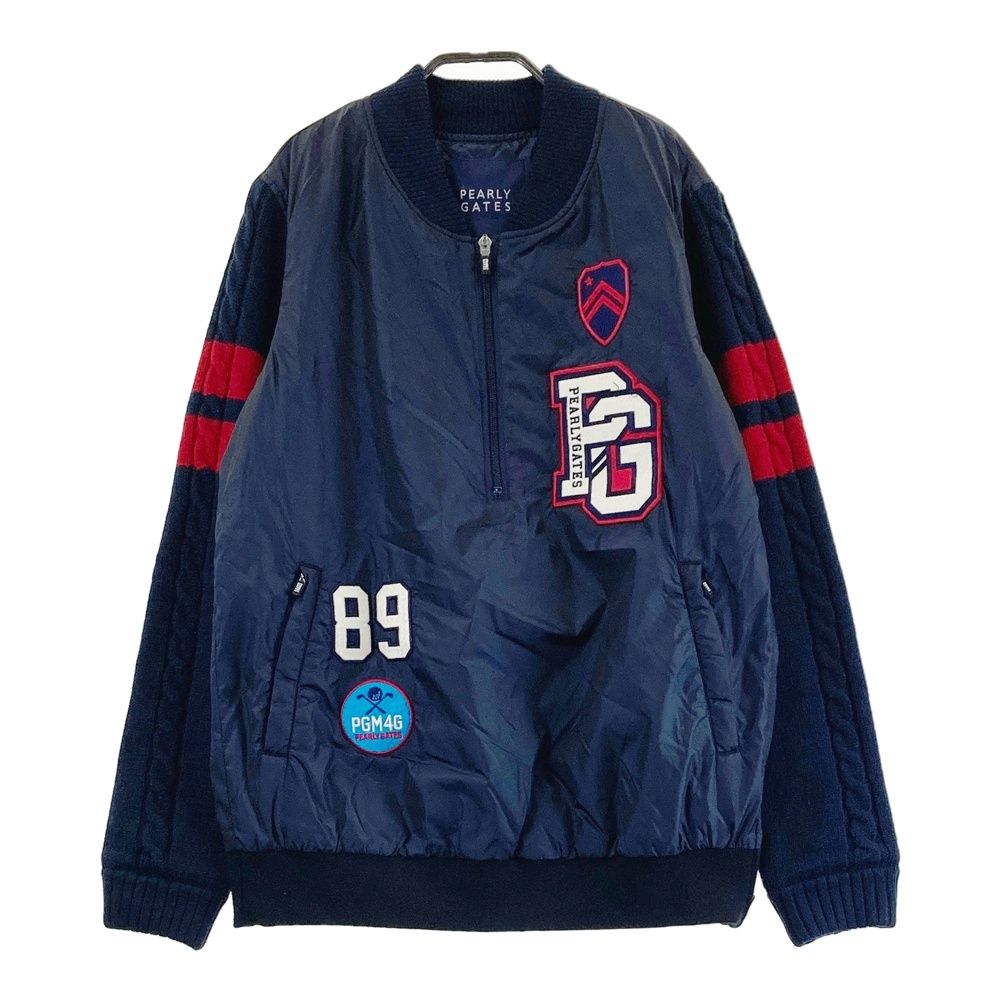 サイズ 2 PEARLY GATES パーリーゲイツ 切替 中綿ブルゾン ネイビー系 240101447614 ゴルフウェア レディース ストスト