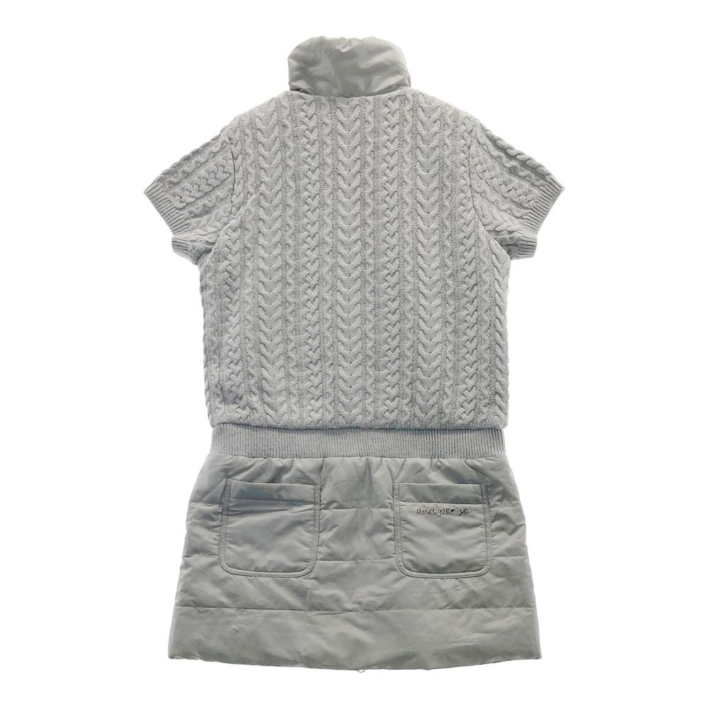 【36,300円新品】and per se 2023年モデル 中綿ワンピース　L サイズ：L AND PER SE アンパスィ 中綿 ワンピース グレー系