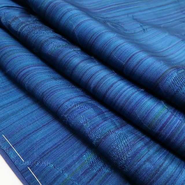  ❁tomihisa❁ 薔薇 着物 正絹 仕付け糸付 藍色の深みに咲き誇る薔薇 小紋 7078 小紋 着物