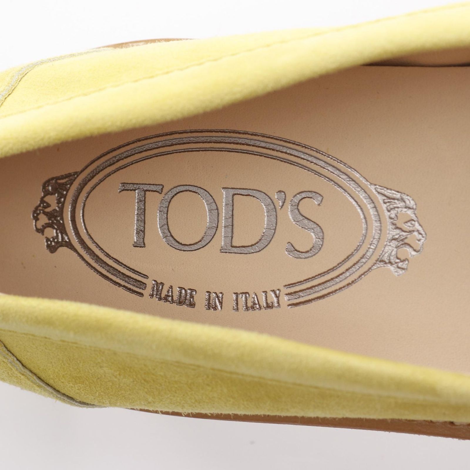 トッズ TOD S モカシン イエローグリーン スウェード モカシン レディース MERCADOAVALIA_COM_BR