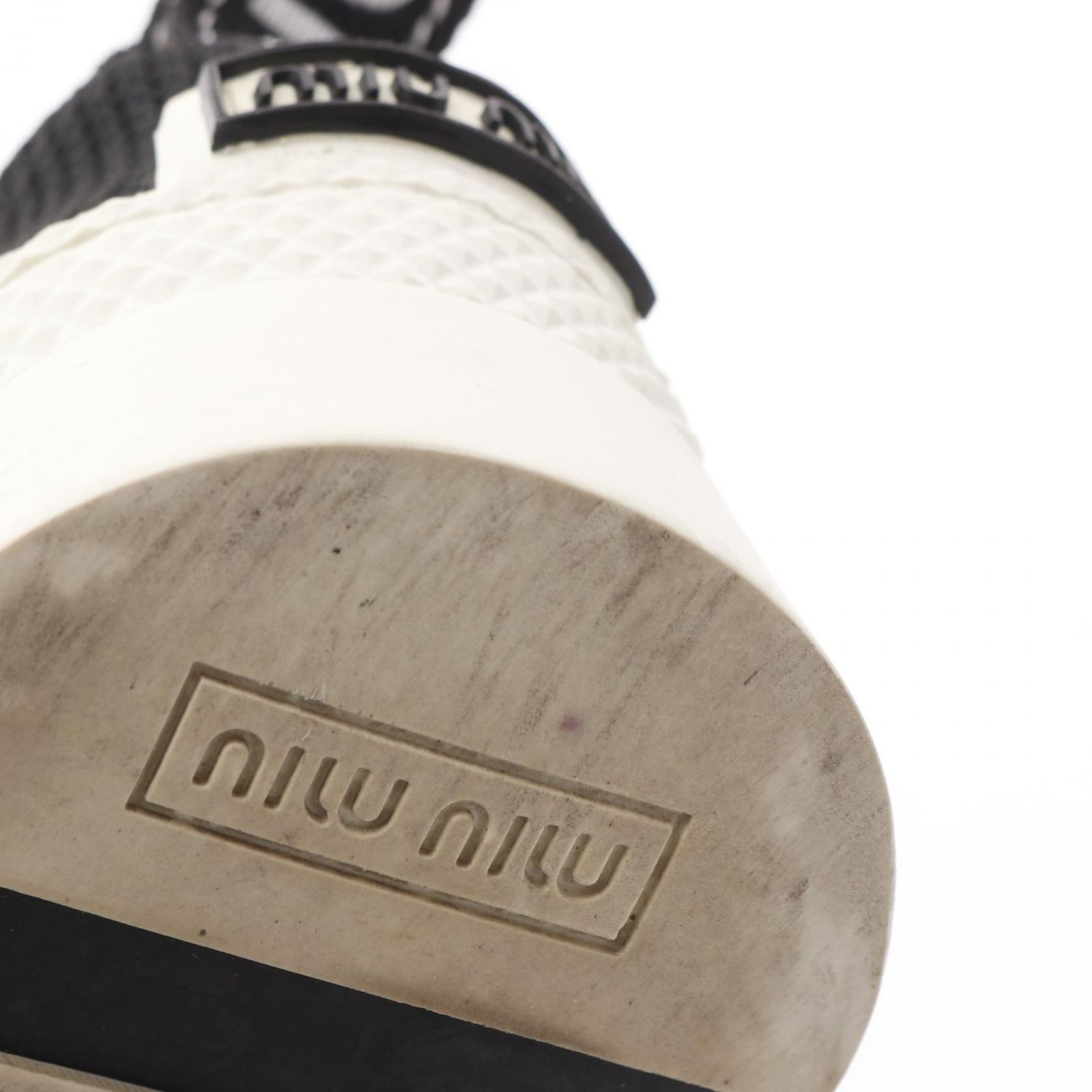  ミュウ Miu スニーカー ブラック その他 メッシュスニーカー レディース B スニーカー 靴