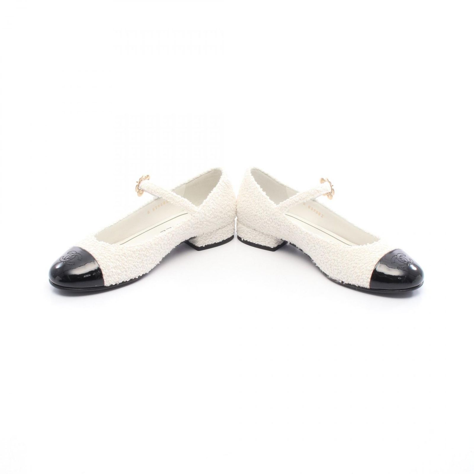  シャネル CHANEL パンプス ココマーク メリージェーンシューズ ファブリック パテントレザー シューズ レディース ハイヒール パンプス パンプス