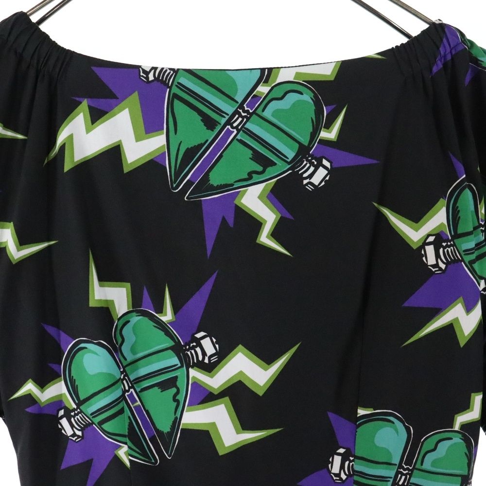 PRADA (プラダ) 19AWフランケンシュタイン ハート 総柄プリント五分袖