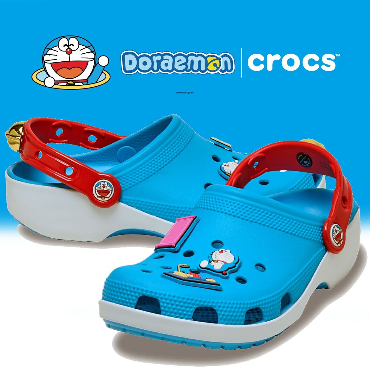 クロックス ドラえもん クラシック クロッグ crocs DORAEMON CLASSIC CLOG 211691-90h 靴 サンダル ドラえもん 藤子 F 不二雄