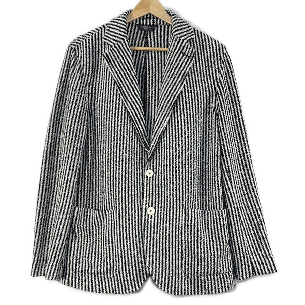 CIRCOLO1901 チルコロ ジャケット サイズ46 Ｊ メンズ - 黒×白 長袖 ストライプ 秋 春