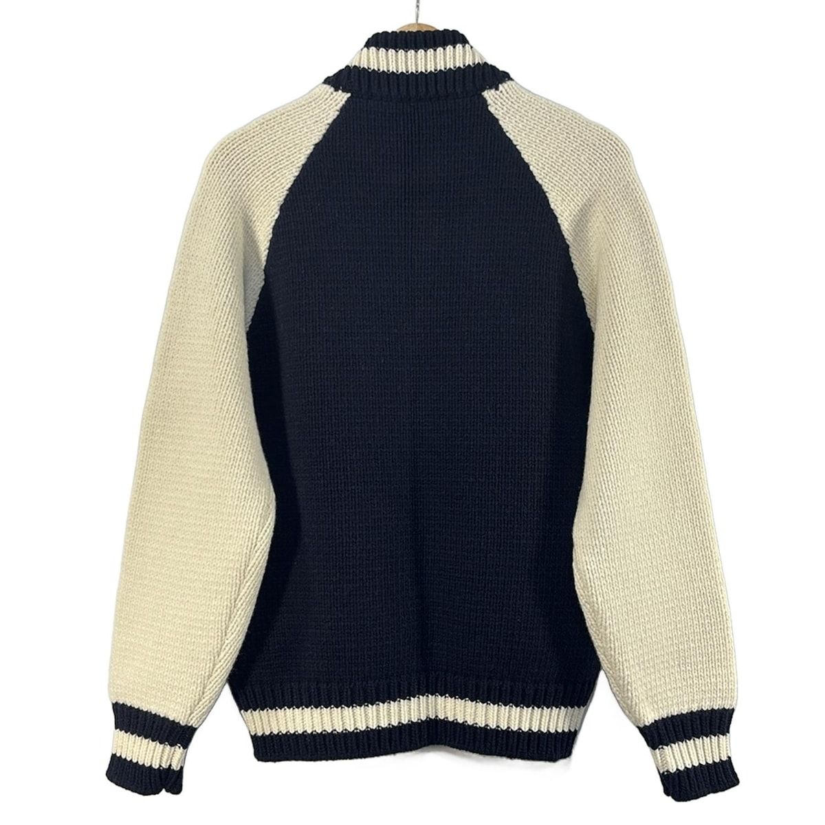 CIRCOLO1901 チルコロ ブルゾン サイズ11 Ｊ メンズ - 白×ネイビー 長袖 ニット 冬 秋