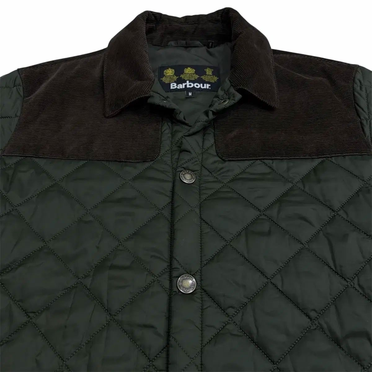 BARBOUR バブアー カーキ キルティング ダウン ジャケット m KANDAIZUMI_COM