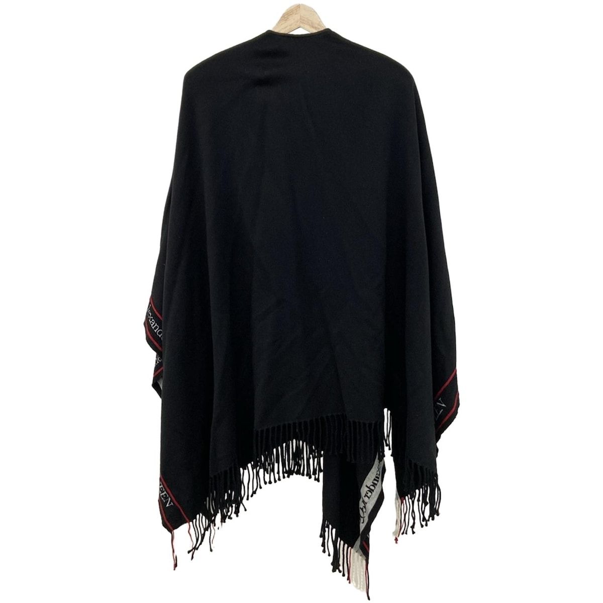 ALEXANDER McQUEEN アレキサンダーマックイーン ストール ショール - 黒 ケープ ウール