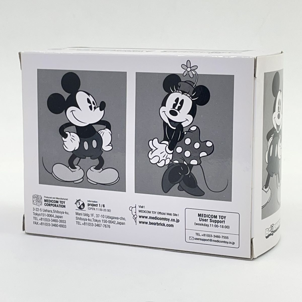 ベアブリック　モノクロ　ミッキー　ミニー 未開封】メディコムトイ BE＠RBRICK ベアブリック ミッキーマウス