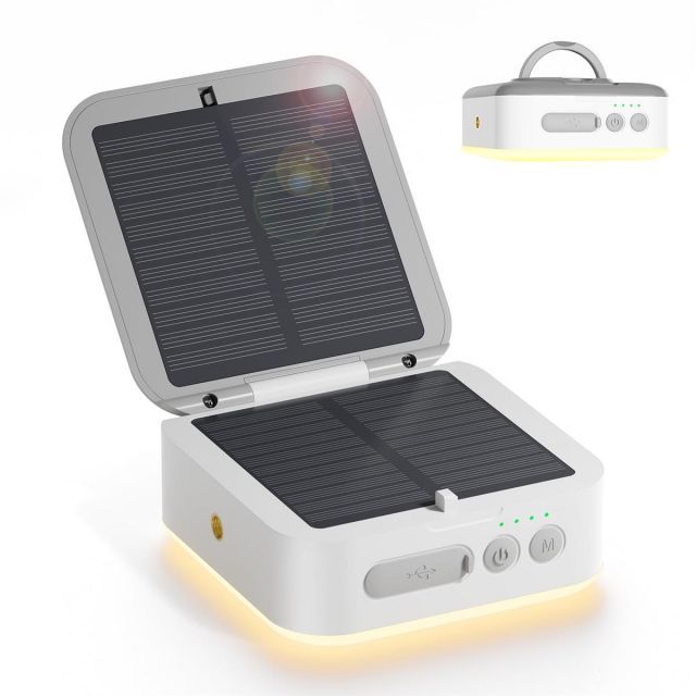 新登場ソーラー ランタン LEDランタン USB充電式 キャンプランタン 防災グッズ 1000ルーメン高輝度 キャンプライト スマホ充電 5200mAh 5つ点灯モード 光色 輝度記憶 IPX5防水 折り畳み式 キャンプ用品 吊り下げ 停電 アウ