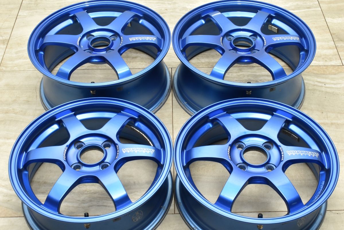 RAYS TE 37 SONIC 15 in 5 J 45 16 6 48 PCD 100 4本セット S 660 ビート ハイパーブルー 鍛造 レイズ