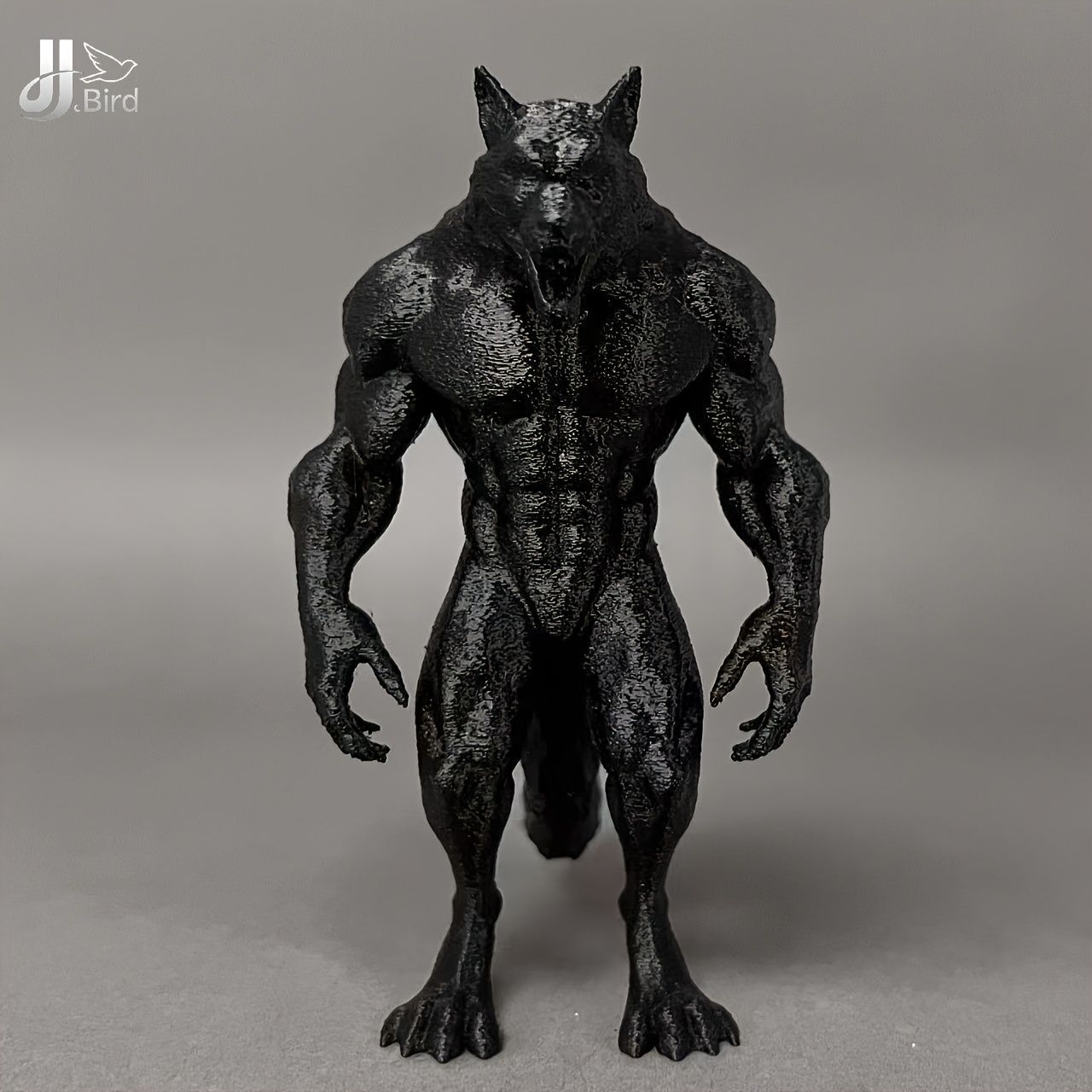 フィギュア 恐ろしい狼 二足歩行 おもしろい 置物 12cm 怖い ホラー