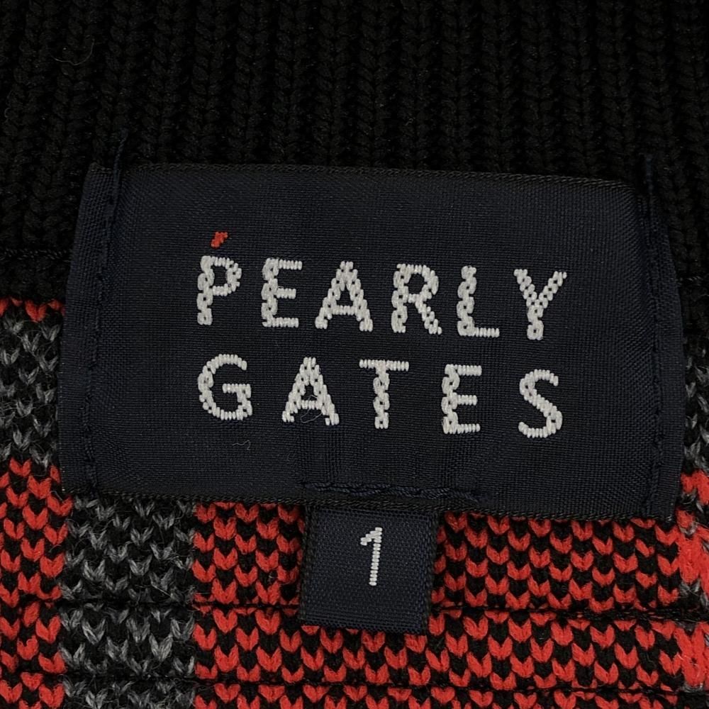 超 パーリーゲイツ セーター 黒×グレー チェック ウール混 レディース 1 M ゴルフウェア PEARLY GATES LLC-HASEGAWATOSO_COM