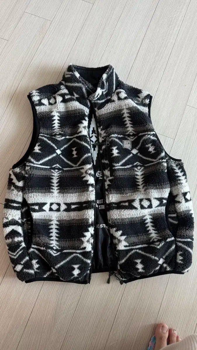SANN エスニック リバーシブル ベスト