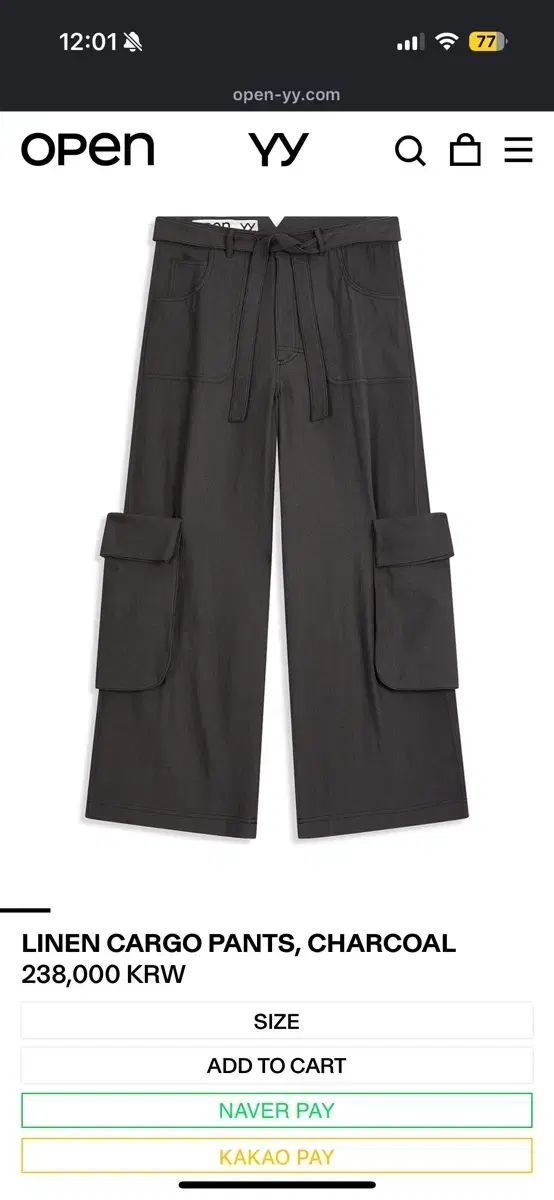 オープンワイワイ オープンワイワイ パンツ チャコール