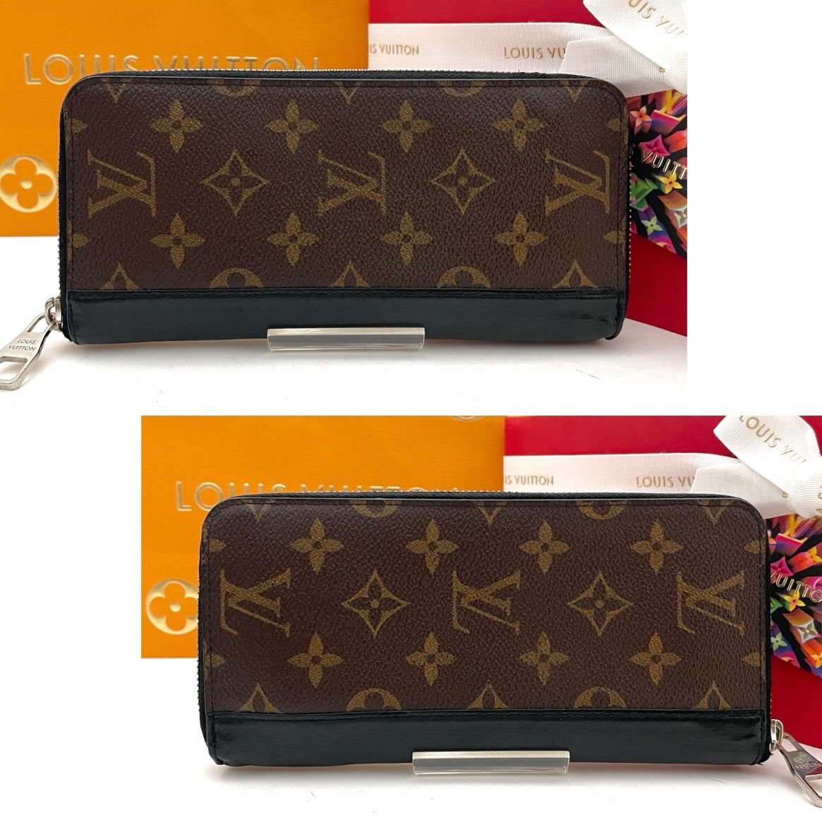 特上 ルイヴィトン モノグラム マカサー ジッピー ヴェルティカル 長財布 男女兼用 8237