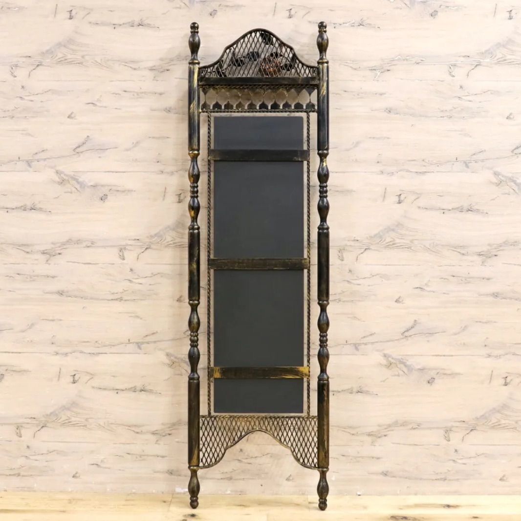 GMIK570B アンティーク調 アイアン ウォールミラー 鏡 壁掛けミラー 姿見 壁掛け鏡 クラシック ゴシック 薔薇 インテリア NEXPOTALLINN_EU