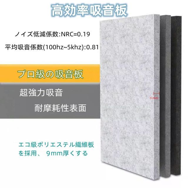 DZANNC 防音ブース 防音ボックス 卓上吸音ボックス 簡易防音室1人用 リバーブとノイズフロアを排除する 録音 会議 放送用 マイク防音 録音吸音材 LEDライト付き 60 60 60CM