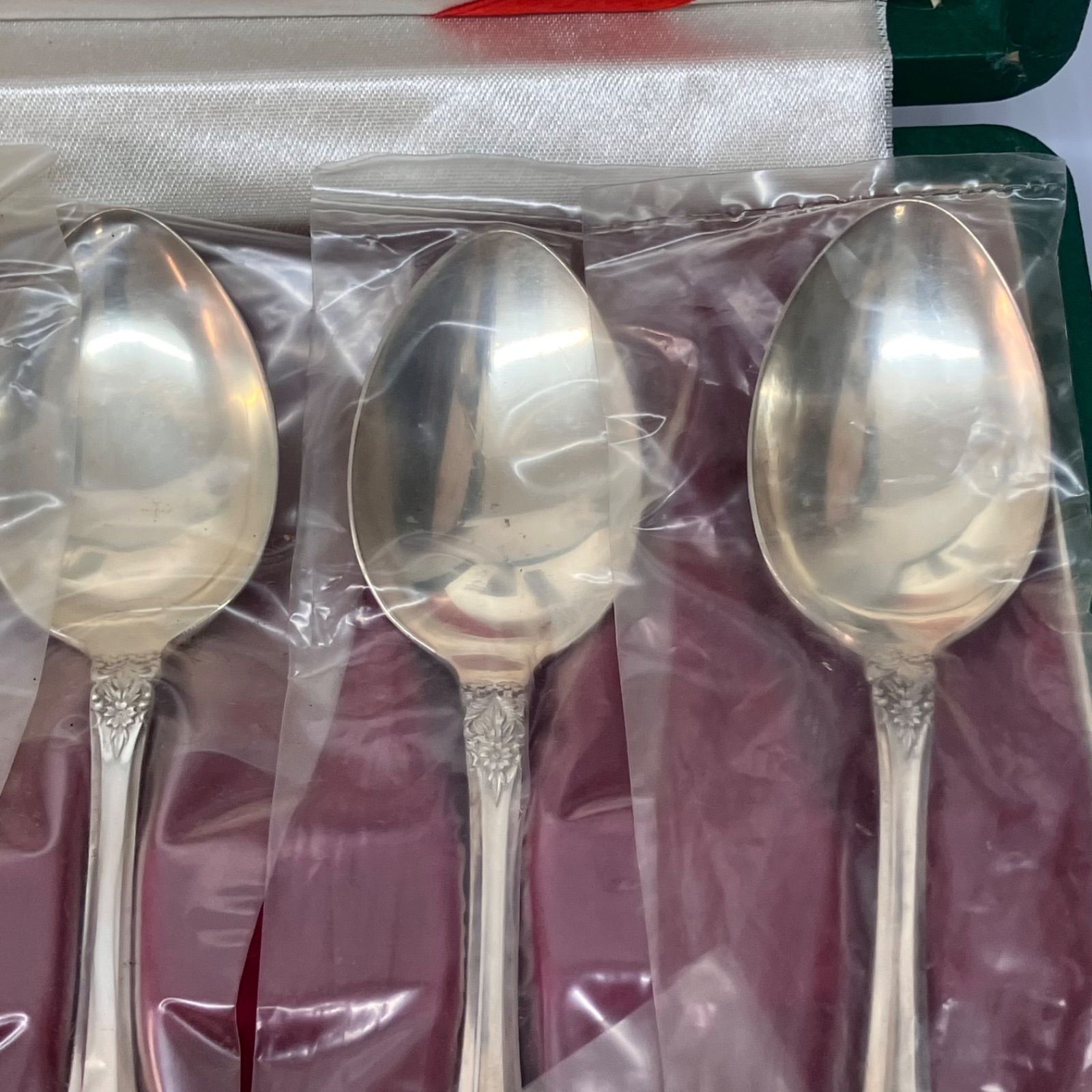 徳力本店謹製】銀製 スプーン 6本 箱入 銀製スプーン クロス有