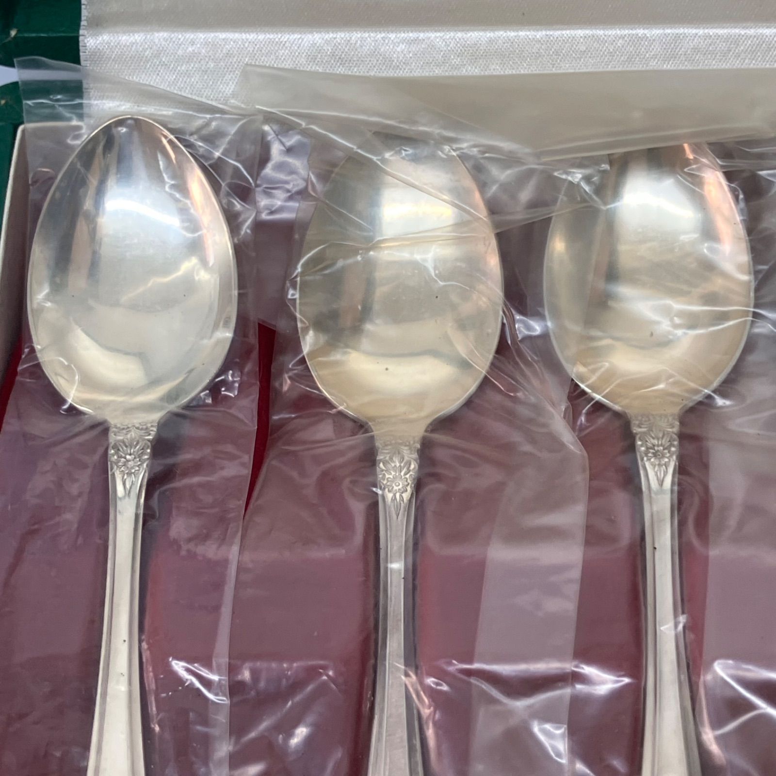 徳力本店謹製】銀製 スプーン 6本 箱入 銀製スプーン クロス有