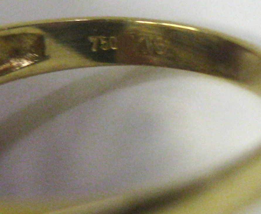 18金リング指輪ブルートパーズ他マルチ石入ダイヤ9ヶ 15