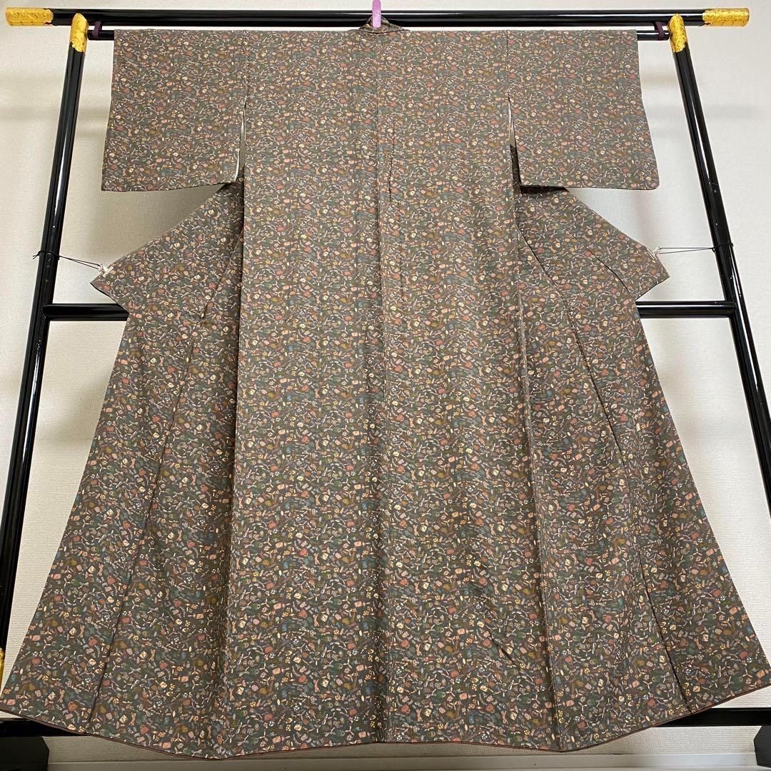 着物と帯 時流 K20ttys 正絹 江戸小紋 作家 証紙バッグ羽織紐珍しい柄