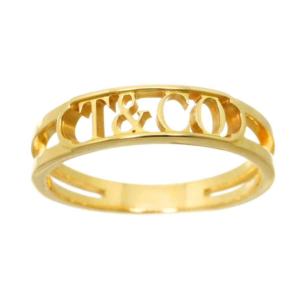 ティファニー TIFFANY-Co. ロゴ 13.5号 リング K18 YG イエローゴールド 750 指輪 Ring 90298383