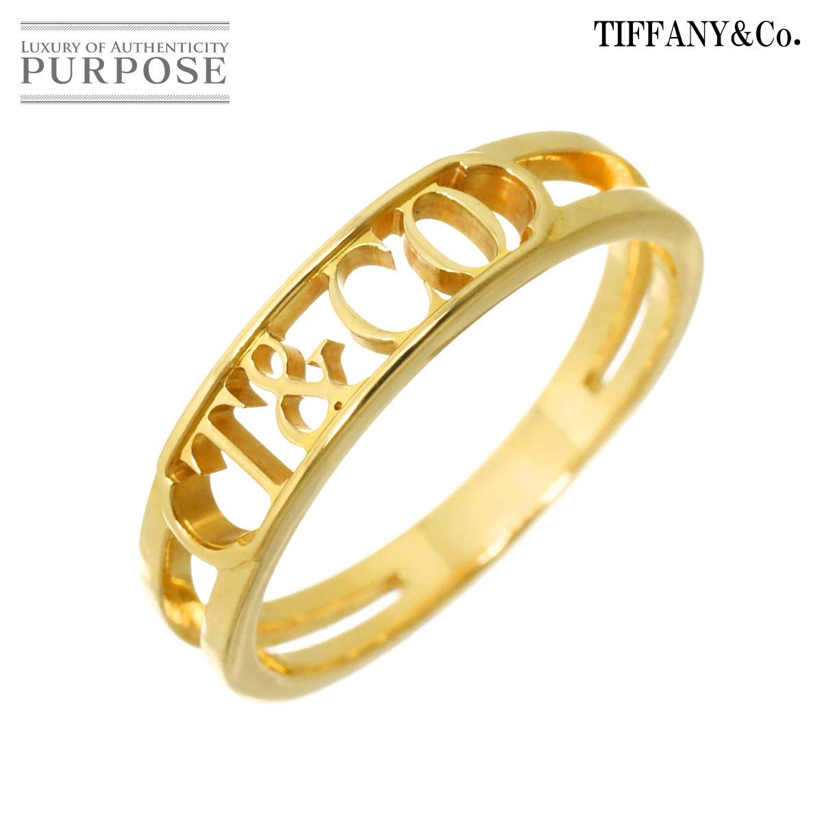 ティファニー TIFFANY-Co. ロゴ 13.5号 リング K18 YG イエローゴールド 750 指輪 Ring 90298383