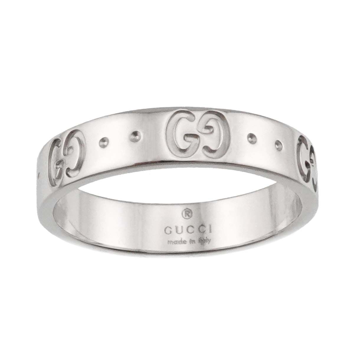 グッチ GUCCI アイコン 11 リング K18 WG ホワイトゴールド 750 指輪 Icon Ring 90298565