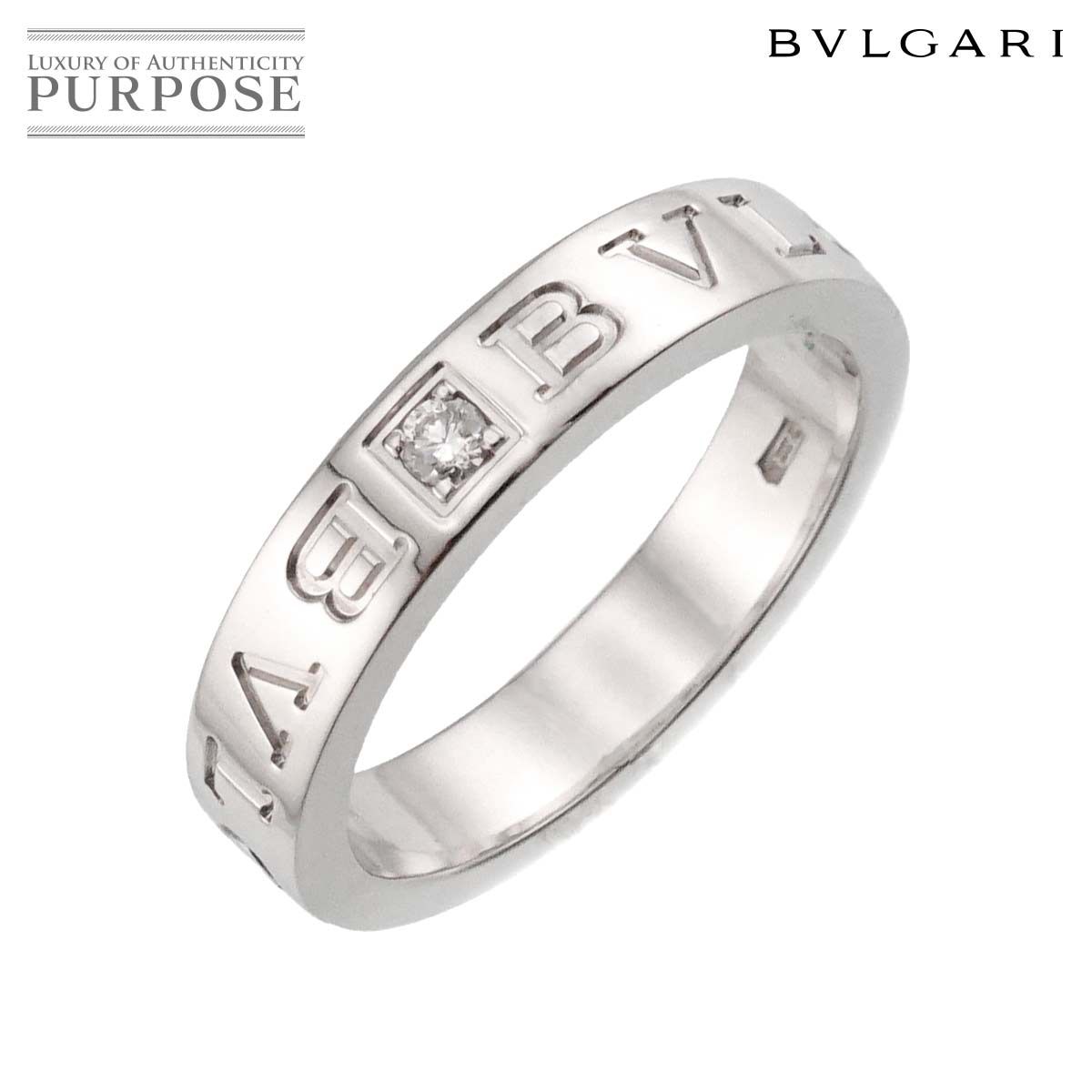 BVLGARI ビーゼロワン エッセンシャル 14.5号 リング ダイヤ 1P K18 WG 750 指輪 B-ZERO1 Ring 90298761